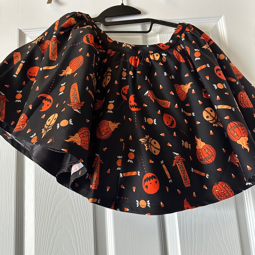 Vixen by Micheline Pitt Trick r Treat print dress with removable peplum - Picture 2 of 4